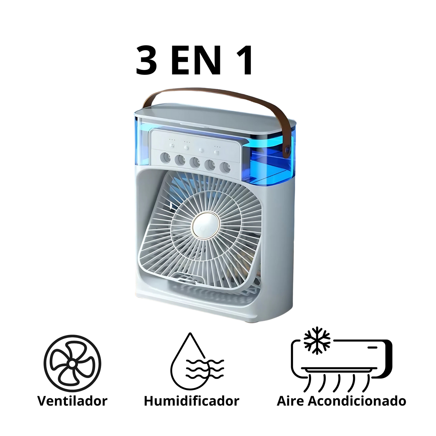 Mini Aire Acondicionado Portátil 3 en 1.